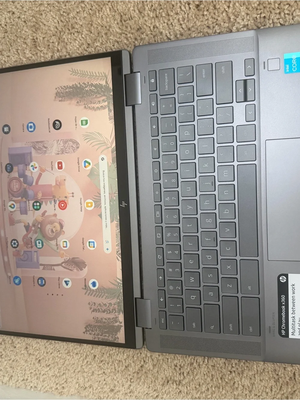 HP Chromebook Laptop - Gray with Gold Logo